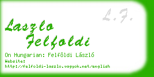 laszlo felfoldi business card