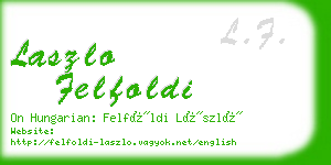 laszlo felfoldi business card